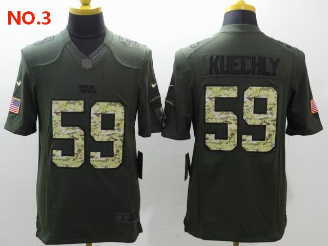 Men's Carolina Panthers #59 Luke Kuechly Jersey NO.3;